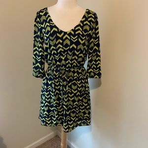 New navy and yellow dress